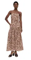 Kivari Paris Strappy Maxi Dress Brown In Multi