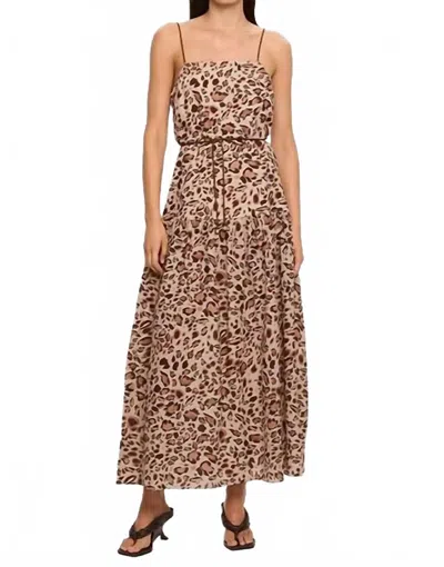 Kivari Paris Strappy Maxi Dress In Brown