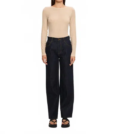 Kivari Quinn Knit Top In Beige In Gold