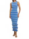 Kivari Rafaella Sleeveless Maxi Dress In Blue Stripe In Blue