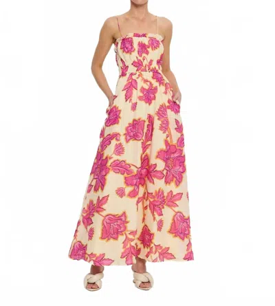 Kivari Rhia Midi Dress In Rowen In Pink