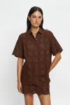 Kivari Rio Shirt Mocha In Burgundy