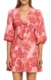 Kivari Riviera A-line Mini Dress In Riviera Print In Multi