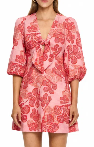 KIVARI RIVIERA A-LINE MINI DRESS IN RIVIERA PRINT