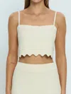 Kivari Sabela Knit Cami In Cream In Neutral