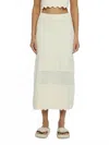 Kivari Sabela Knit Skirt In Cream In White
