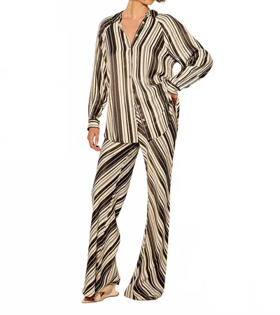 Kivari Sara Shirt In Black And White In Brown