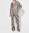 Kivari Sara Shirt In Black/white In Multi