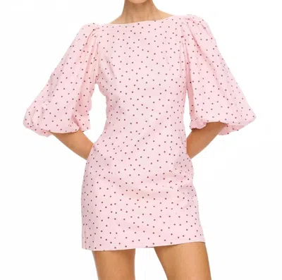 Kivari Sia Bubble Sleeve Mini Dress In Pink