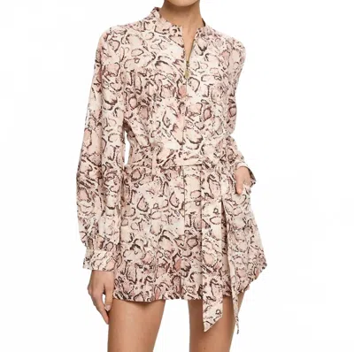 Kivari Simone Playsuit Dress In Beige In Multi