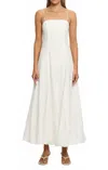 Kivari Sylvie Square Neck Maxi Dress In White In White