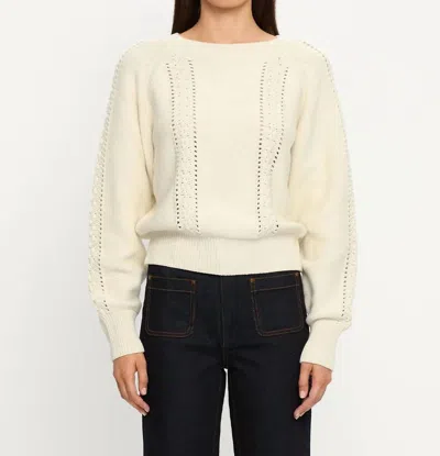 Kivari Talia Knit Sweater In Cream In Yellow