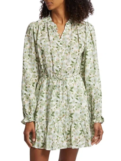 Kivari Women's Calypso Gabrielle Drawstring Minidress In Green