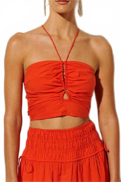 Kivari Women's Nora Cut Out Top In Scarlett In Orange