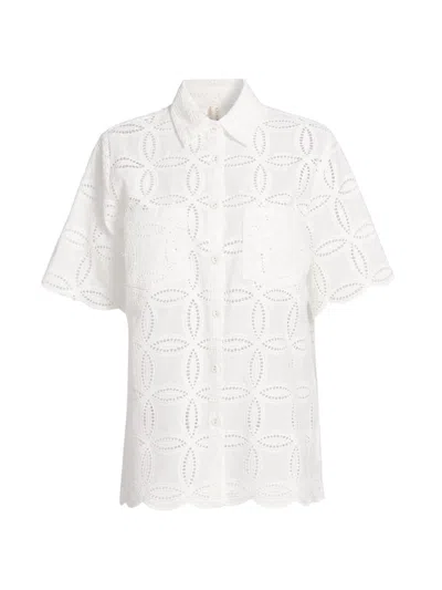 Kivari Women's Rio Cotton Shirt In White