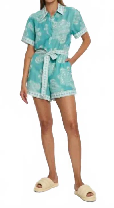 Kivari Women's Skye Playsuit In Aqua In Green