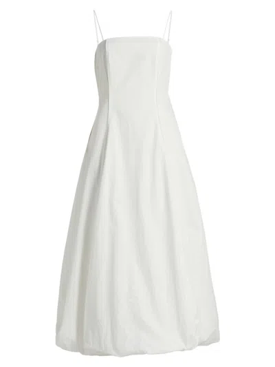 Kivari Women's Sylvie Cotton Bubble-hem Midi-dress In White