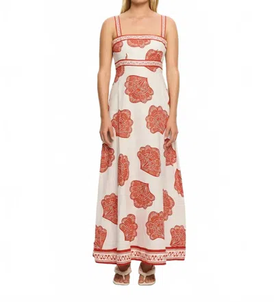 Kivari Zula Maxi Dress In White In Multi