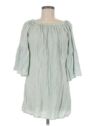 Pre-owned Kiwi & Punch 3/4 Sleeve Blouse In Green