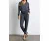 Kiwi Rhinestone-studded Jogger Set In Gray In Grey