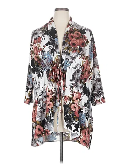 Pre-owned Kiyonna 3/4 Sleeve Blouse In Gray