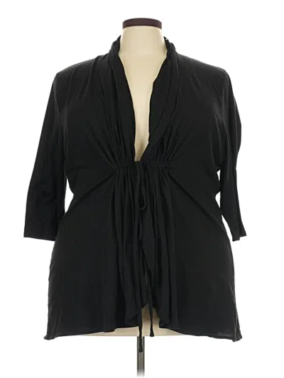 Pre-owned Kiyonna Cardigan Sweater In Black