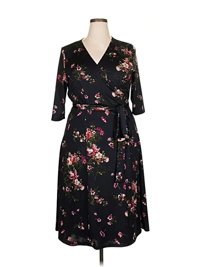 Pre-owned Kiyonna Casual Dress In Black