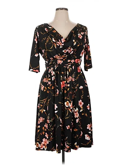 Pre-owned Kiyonna Casual Dress In Black