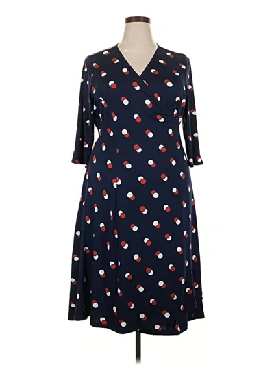 Pre-owned Kiyonna Casual Dress In Blue