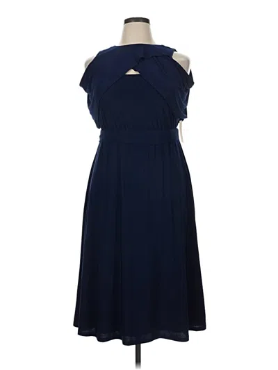 Kiyonna Casual Dress In Blue