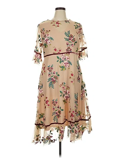 Pre-owned Kiyonna Casual Dress In Tan