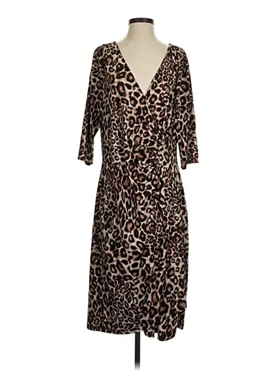 Pre-owned Kiyonna Cocktail Dress In Brown