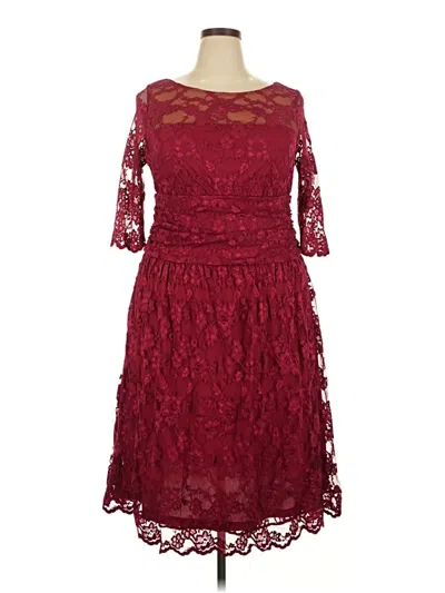 Pre-owned Kiyonna Cocktail Dress In Burgundy