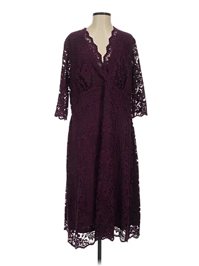 Pre-owned Kiyonna Cocktail Dress In Burgundy