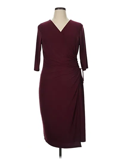 Pre-owned Kiyonna Cocktail Dress In Burgundy