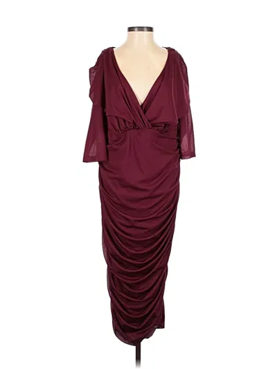 Pre-owned Kiyonna Cocktail Dress In Burgundy