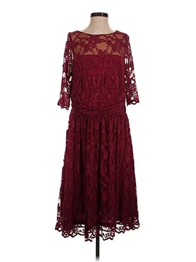 Pre-owned Kiyonna Cocktail Dress In Burgundy