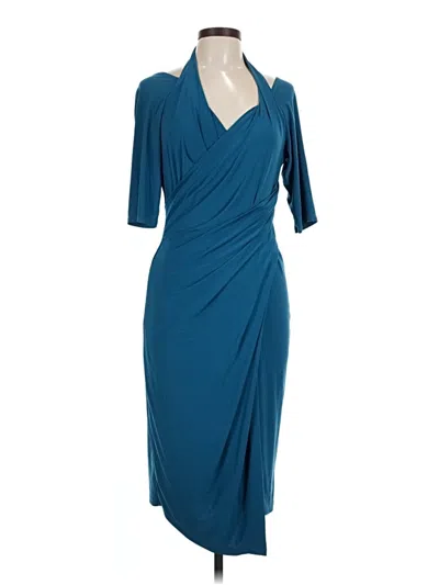 Pre-owned Kiyonna Cocktail Dress In Teal