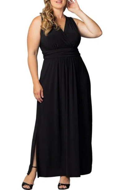 Kiyonna Daniela Sleeveless Maxi Dress In Black