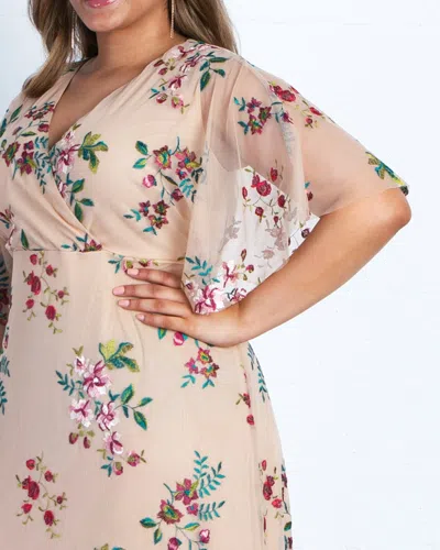 Kiyonna Embroidered Elegance Evening Gown In Gold