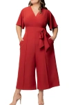 Kiyonna Evelyn Wide Leg Crop Jumpsuit