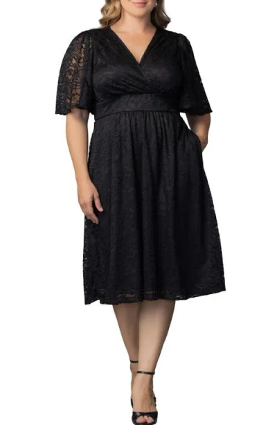 Kiyonna Fable Lace Cocktail Dress In Black