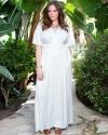 Kiyonna Formal Long Maxi Dress In White