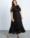 Kiyonna Long Formal A-line Dress In Black