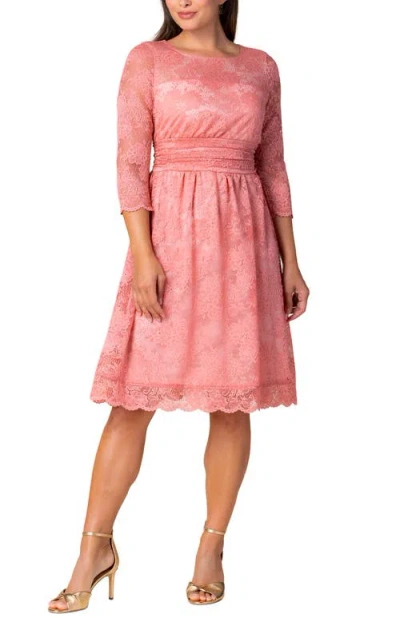 Kiyonna Luna Lace Cocktail Dress In Pink