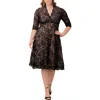 Kiyonna Mademoiselle Lace A-line Dress In Black
