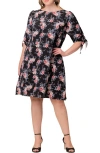 Kiyonna Manhattan Shift Dress In Multi