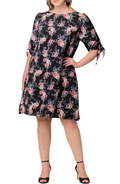 Kiyonna Manhattan Shift Dress In Multi