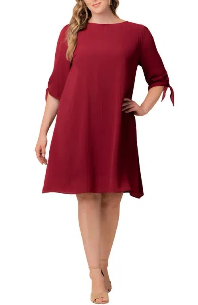 Kiyonna Manhattan Shift Dress In Purple