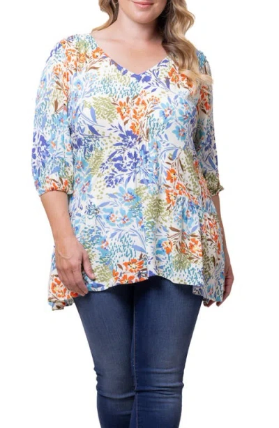 Kiyonna Oasis Tunic Top In Santorini